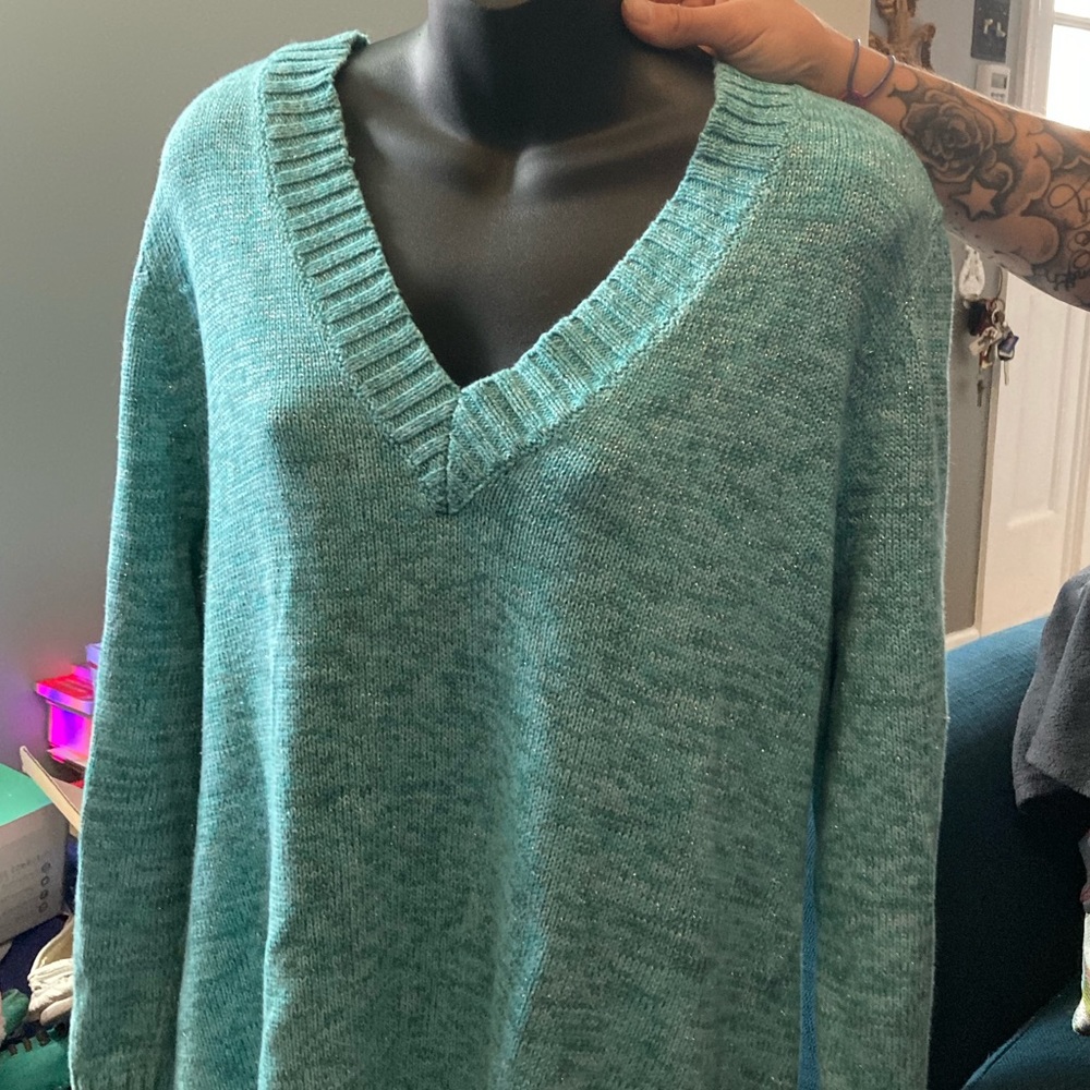 NWOT style & co green sweater 3xl